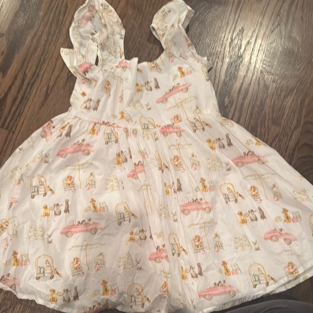 Janie and Jack White and Pink Ruffled Tiered Sundress